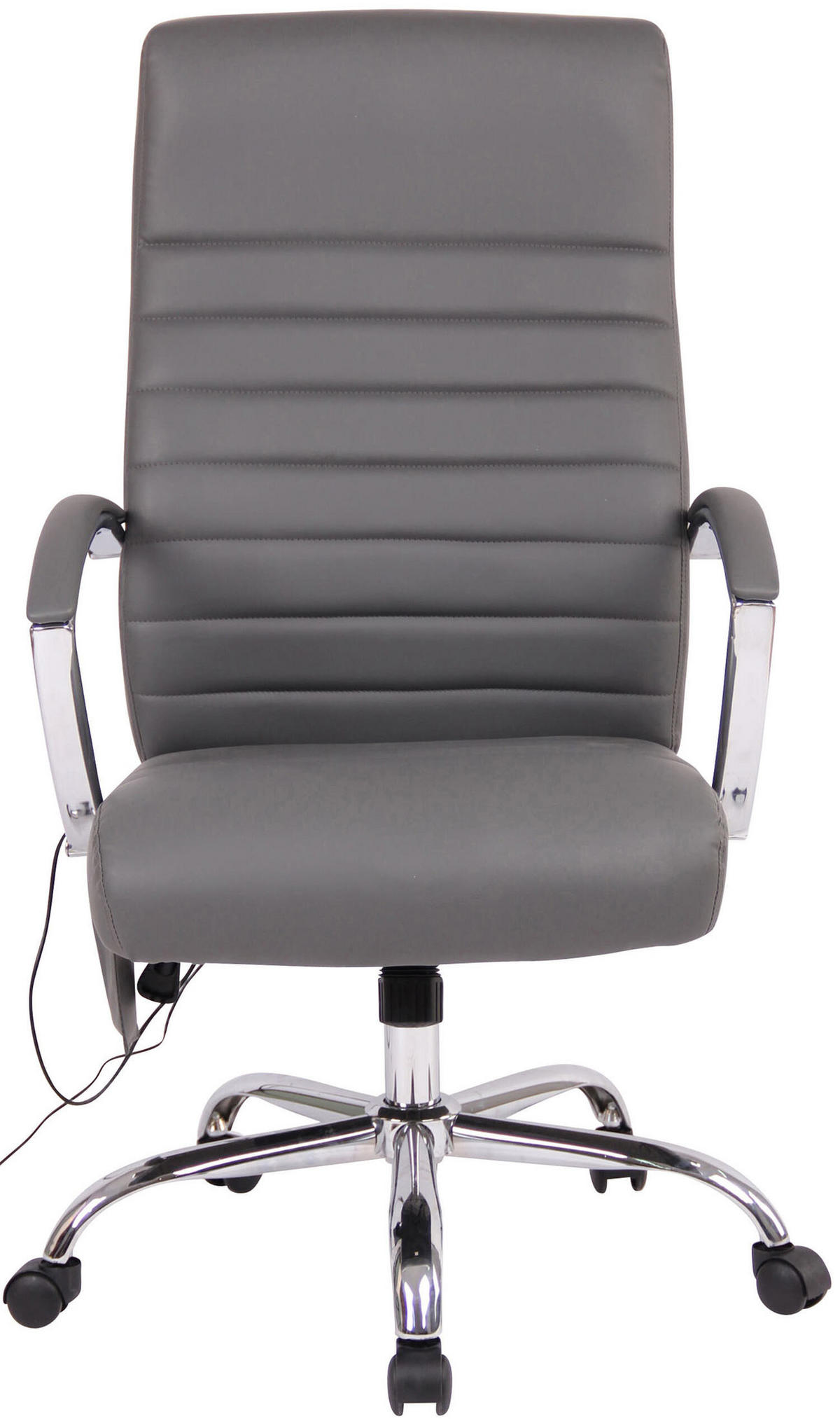 BÜROSTUHL Vallon, Kunstleder mit Massagefunktion Grau - Grau, Kunststoff/Textil (58/123/72cm) - TPFLiving