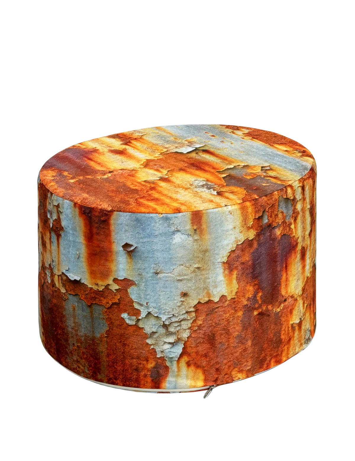 HOCKER wund Weiß-Braun - Beige, Textil (60/40/48cm) - Vercart