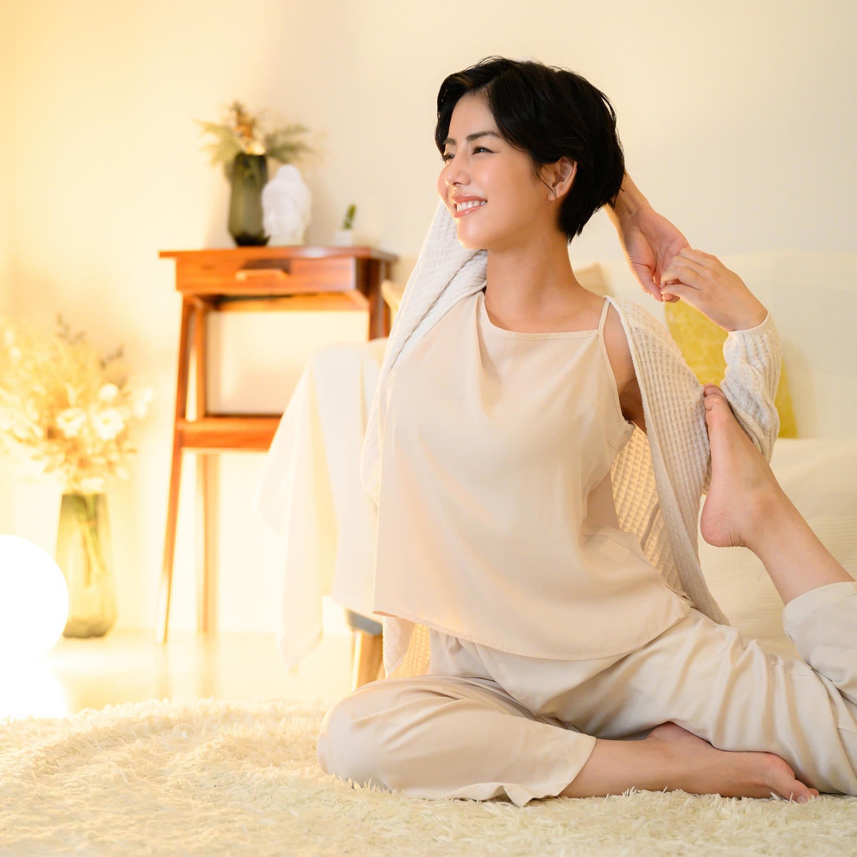 BUDDHA Kopf - Weiß, Kunststoff (12/17/10cm) - Relaxdays