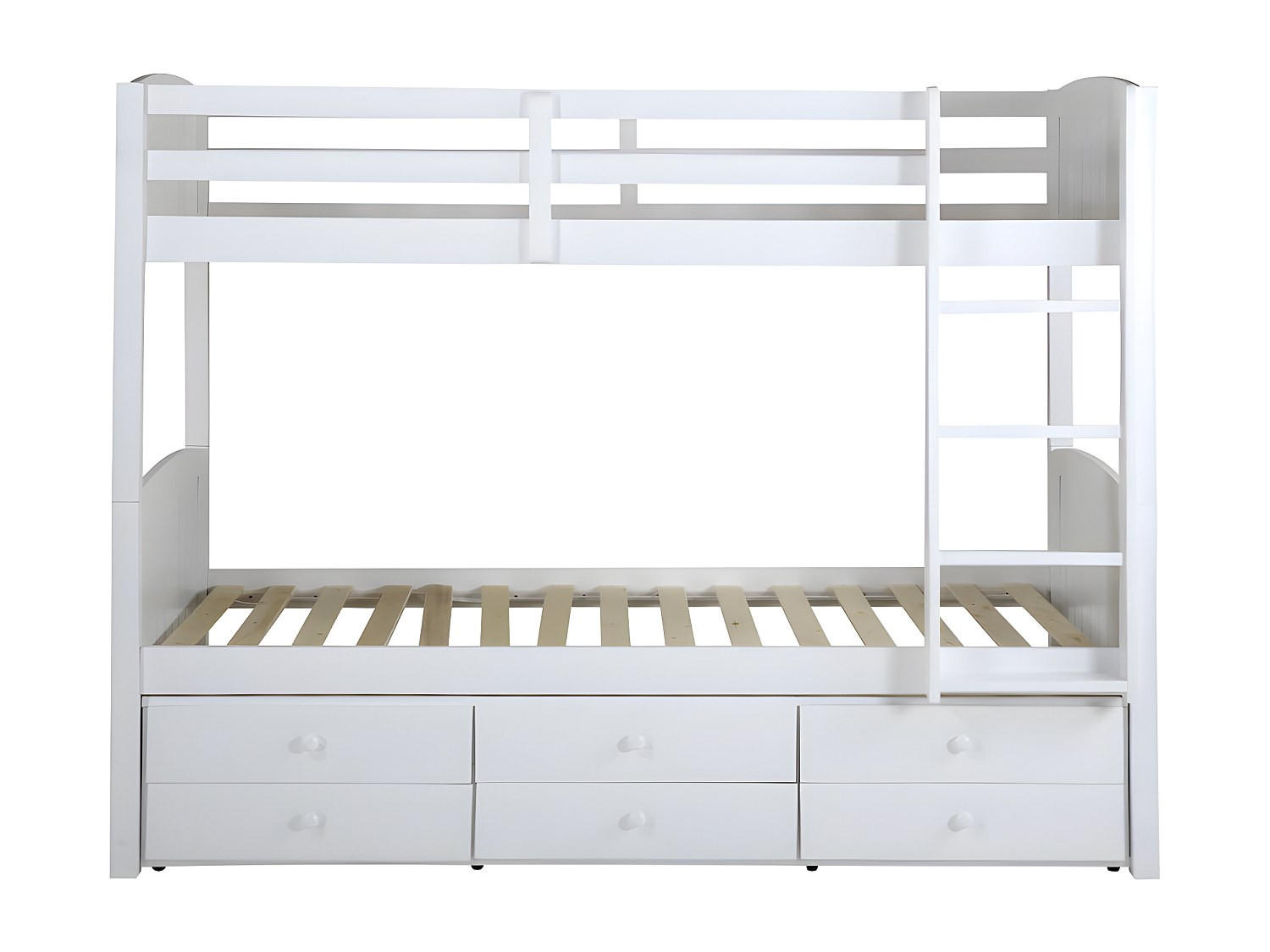 ETAGENBETT - 2 Personen - Holz, Platte - Weiß - - Weiß, Holz (90/190cm) - Vente-Unique