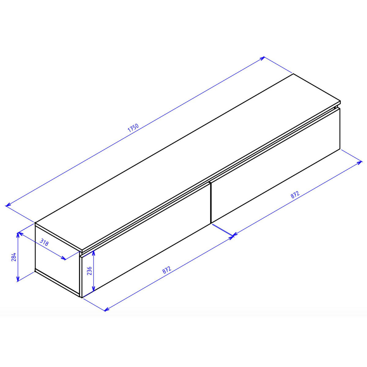 TV-LOWBOARD Bemmi Greige 175 cm - Kaschmir, Holzwerkstoff (175/28.3/31.7cm) - Selsey
