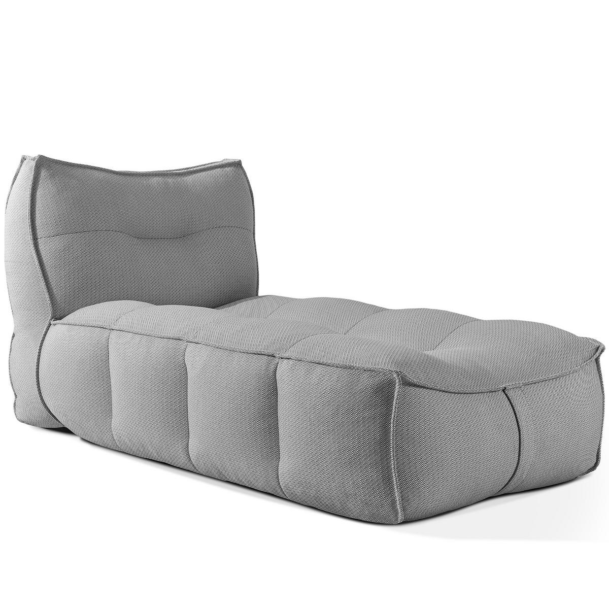 GARTENLIEGE LOVIA Sonnenliege, Schwarz/Weiß - Schwarz, Textil (90/82/174cm) - KONSIMO®