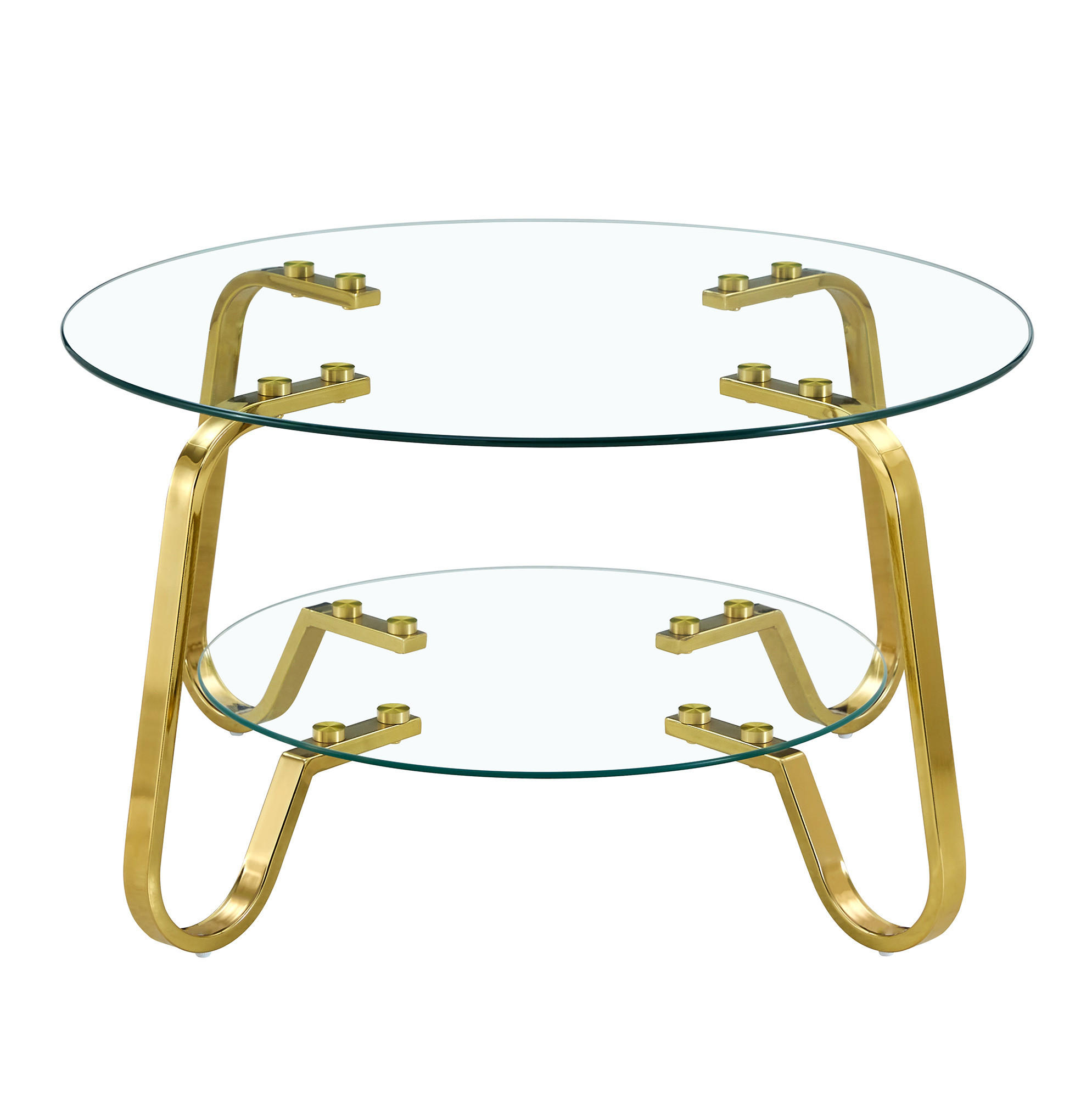 Okmyhome Couchtisch Gold 80x45x80 cm