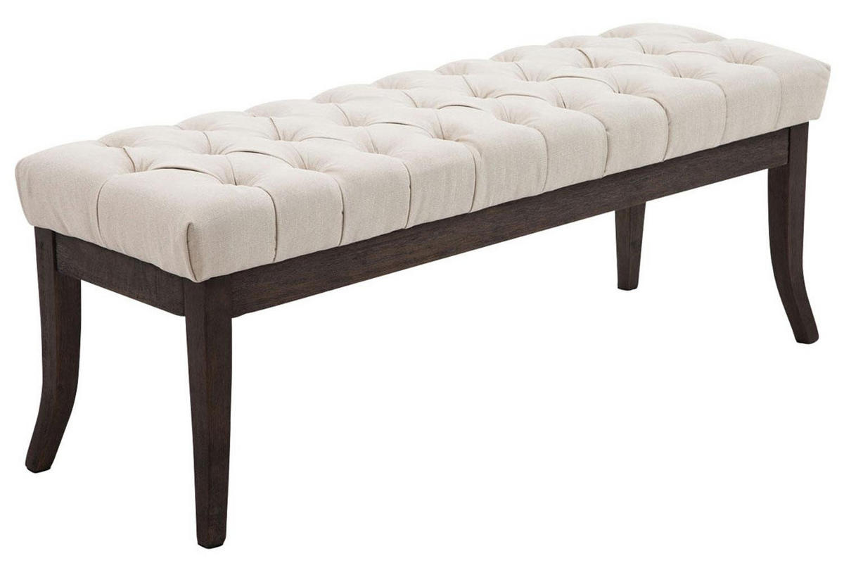 SITZBANK 120/38 cm Stoff Creme - Creme, Holz/Textil (120/46/38cm) - CLP