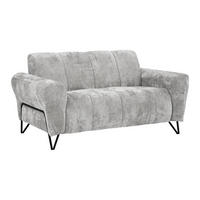2-SITZER SOFA Volare hellgrau - Hellgrau/Schwarz, Textil/Metall (160/83/98cm) - Beautysofa