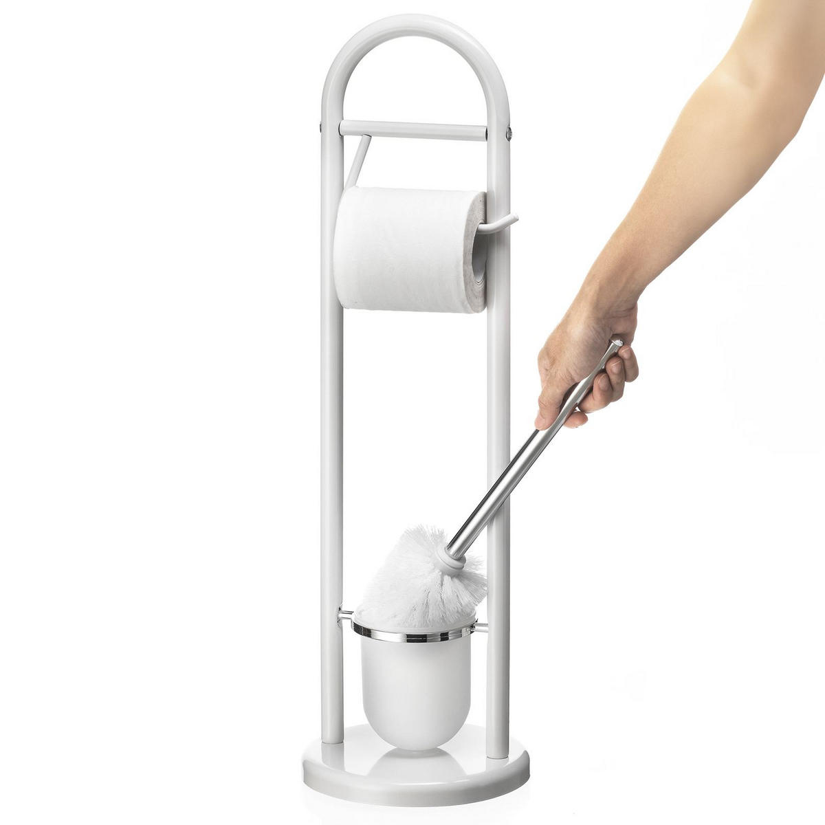 TOILETTENPAPIERHALTER EGON - Weiß, Metall (19/63/19cm) - CARO-Möbel