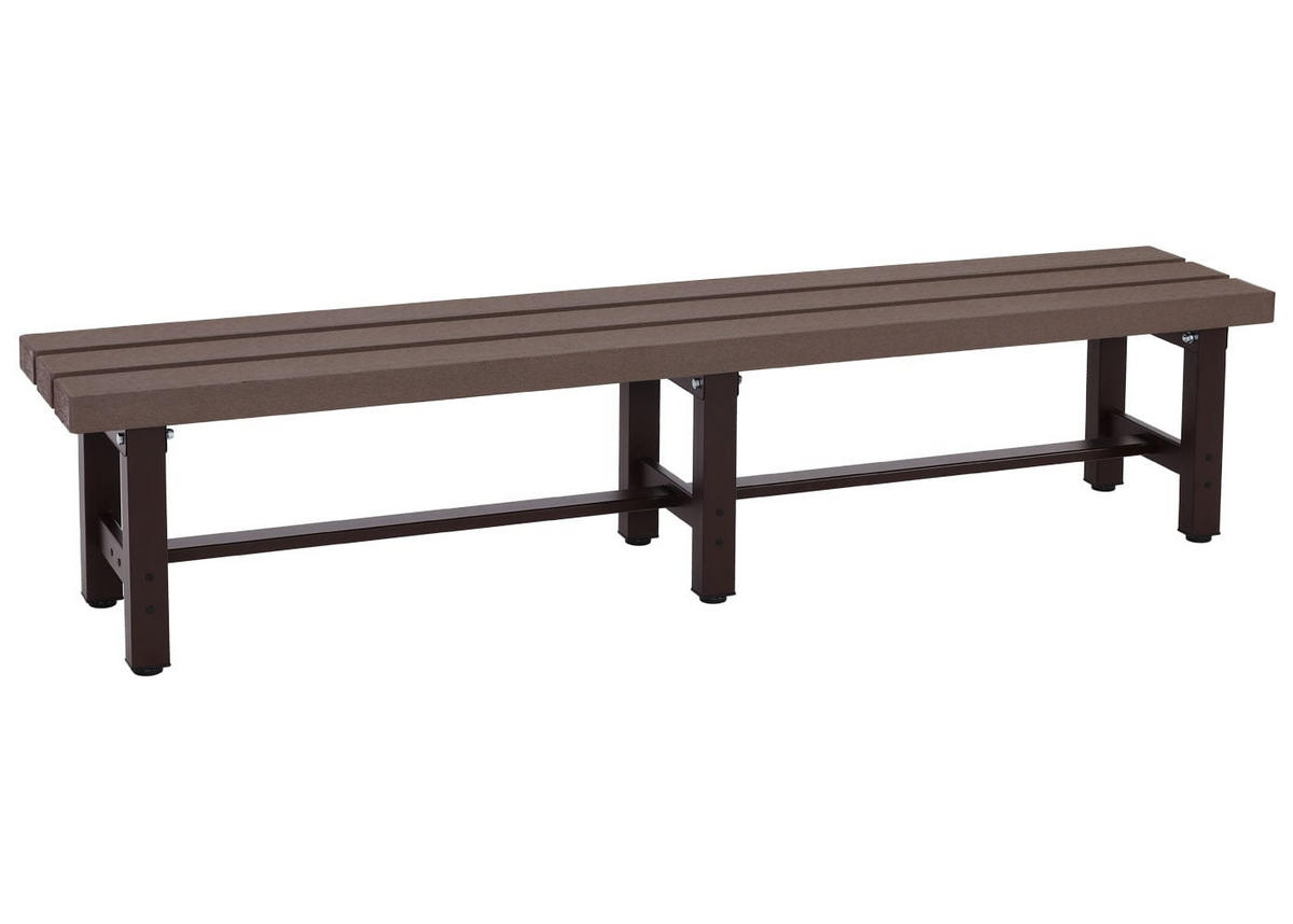GARTENBANK Alu 40x180x34cm Braun - Braun, Kunststoff (180/40/34cm) - PROREGAL