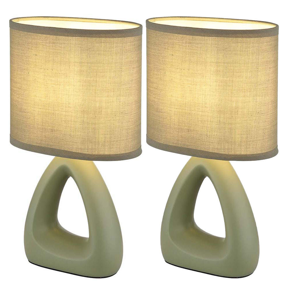 TISCHLEUCHTE Keramik Grün - Grün, Metall (17/10/30cm) - Globo Lighting