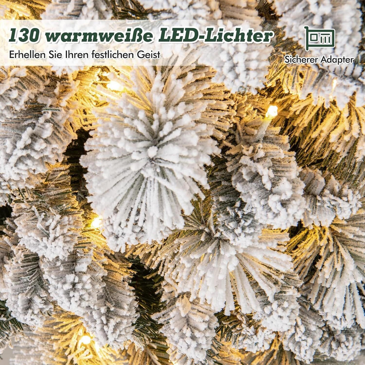 WEIHNACHTSBAUM 180cm Grün - Grün, Metall (180cm) - COSTWAY