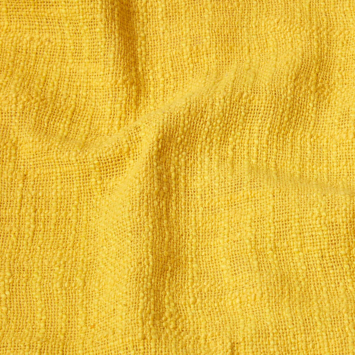 WOHNDECKE Nirvana Slub 150/200 cm, 100% Baumwolle - Gelb, Textil (150/200cm) - Homescapes