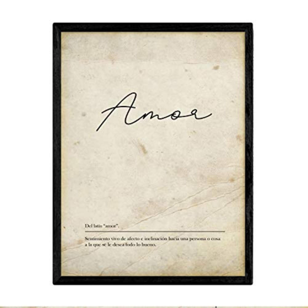 POSTER Wortkunst Liebe Vintage A4 Rahmenlos - Klar, Papier (29.7/5/21cm) - Nacnic