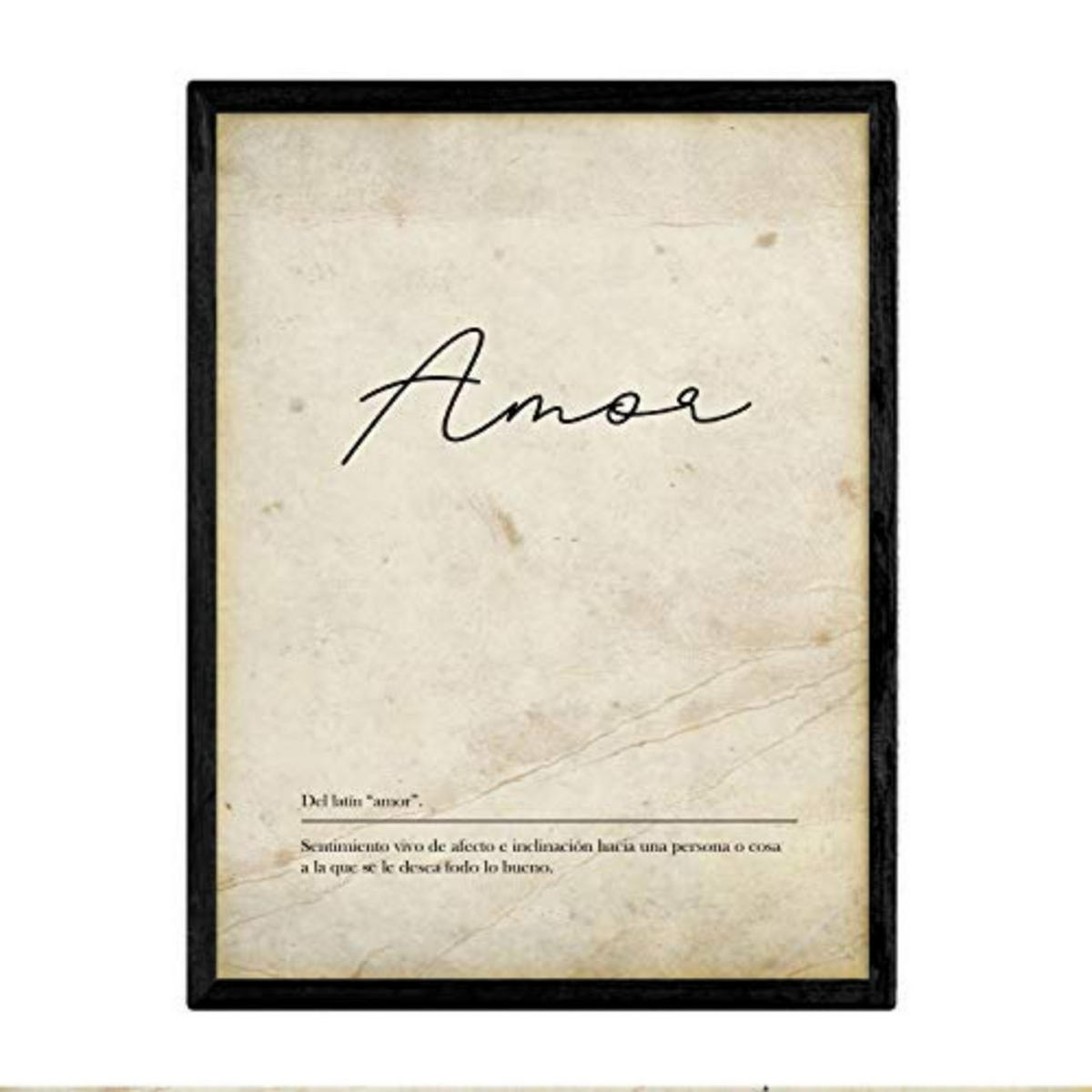 POSTER Wortkunst Liebe Vintage A4 Rahmenlos - Klar, Papier (29.7/5/21cm) - Nacnic