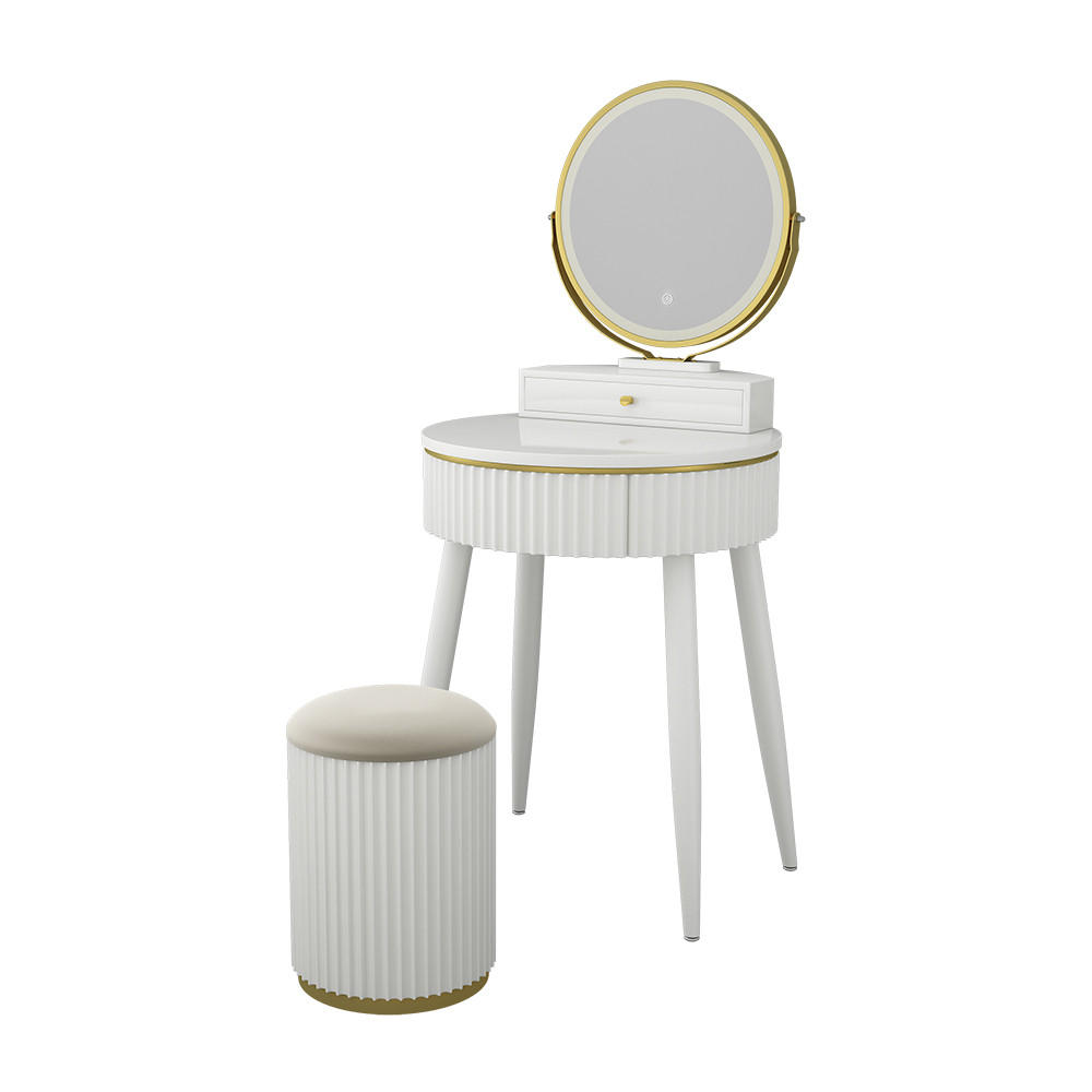 MASĂ DE TOALETĂ Gesa Alb 60 cm cu oglinda LED in 3 nuante de alb, reglabila