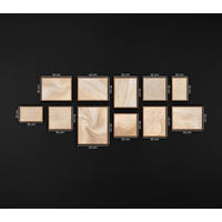 GEMÄLDE Spuren des Windes Schattenfugenrahmen Eichefarben 11-teilig - Eichefarben, Holz (200/80cm) - YS-art gallery