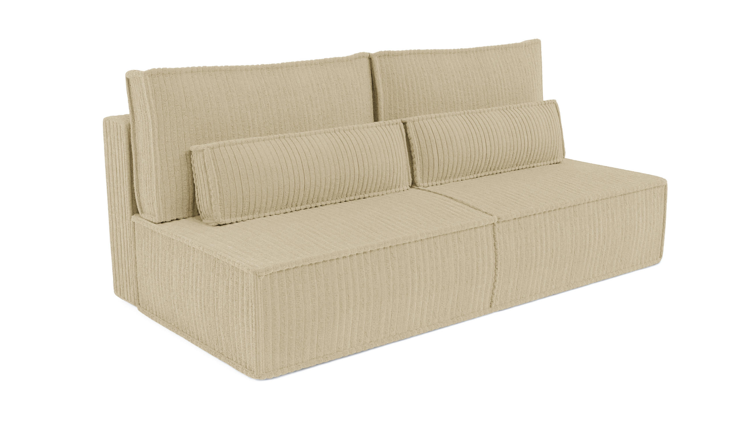 BETTSOFA LINO Braun Kordstoff mit Schlaffunktion - Braun, Textil (97/87/198cm) - MASSENO