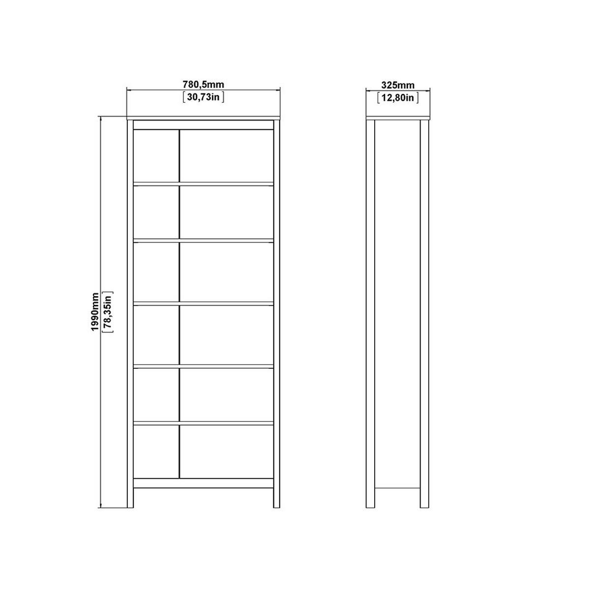 REGAL, Madrid, Eiche, Holzwerkstoff, 79 x 33 x 199 cm - Eichefarben, Holzwerkstoff (79/199/33cm) - ebuy24