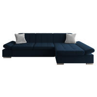 ECKSOFA Malwi, Seite: Rechts - Dunkelblau, Holz/Textil (278/161cm) - MIRJAN24