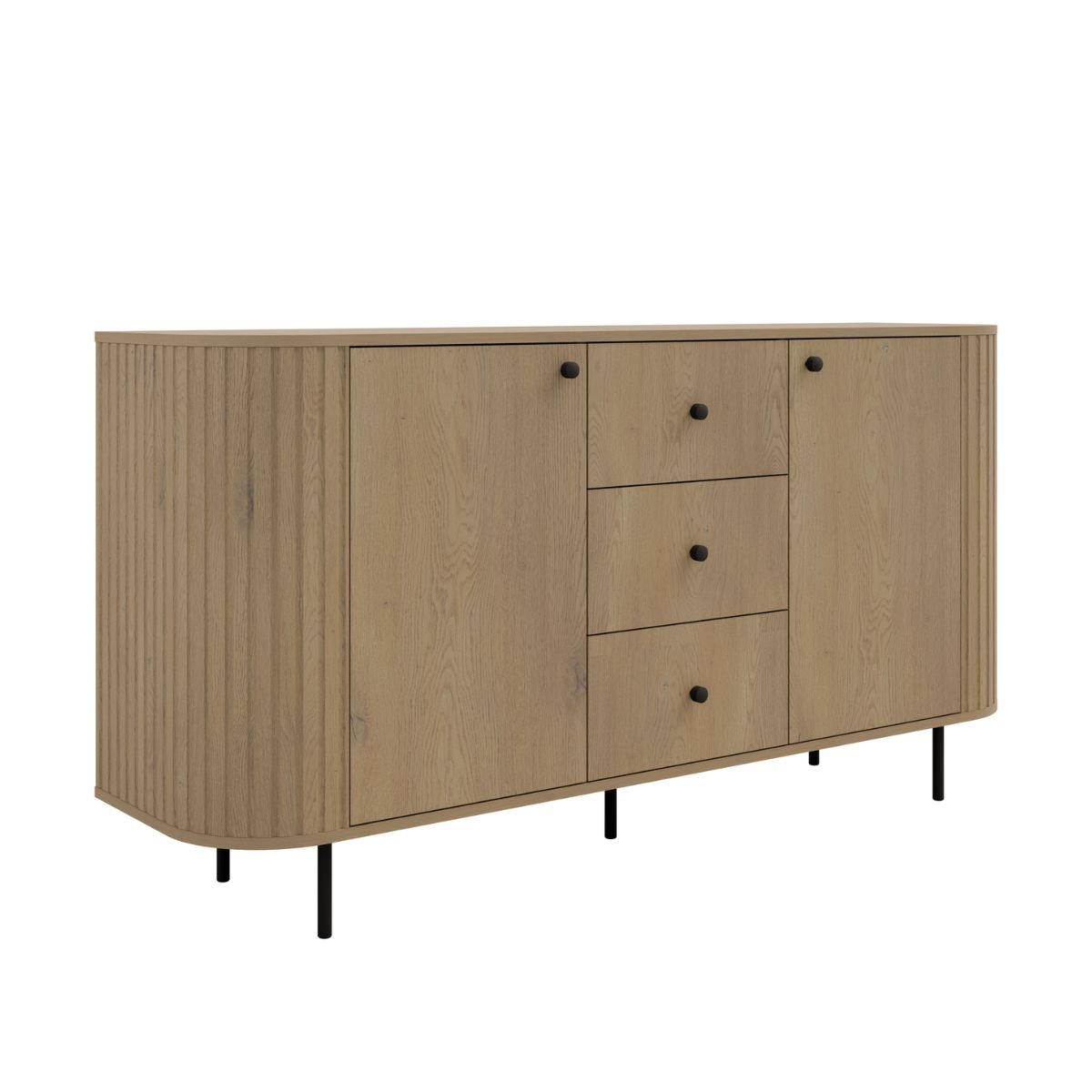 KOMMODE mit Schubladen eiche cremona OVI - Braun, Holzwerkstoff (165/85/42cm) - Compleo24
