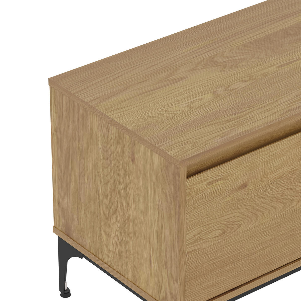 TV-ELEMENT Kistiandi - Alteiche, Holzwerkstoff/Metall (140/50/40cm) - [en.casa]