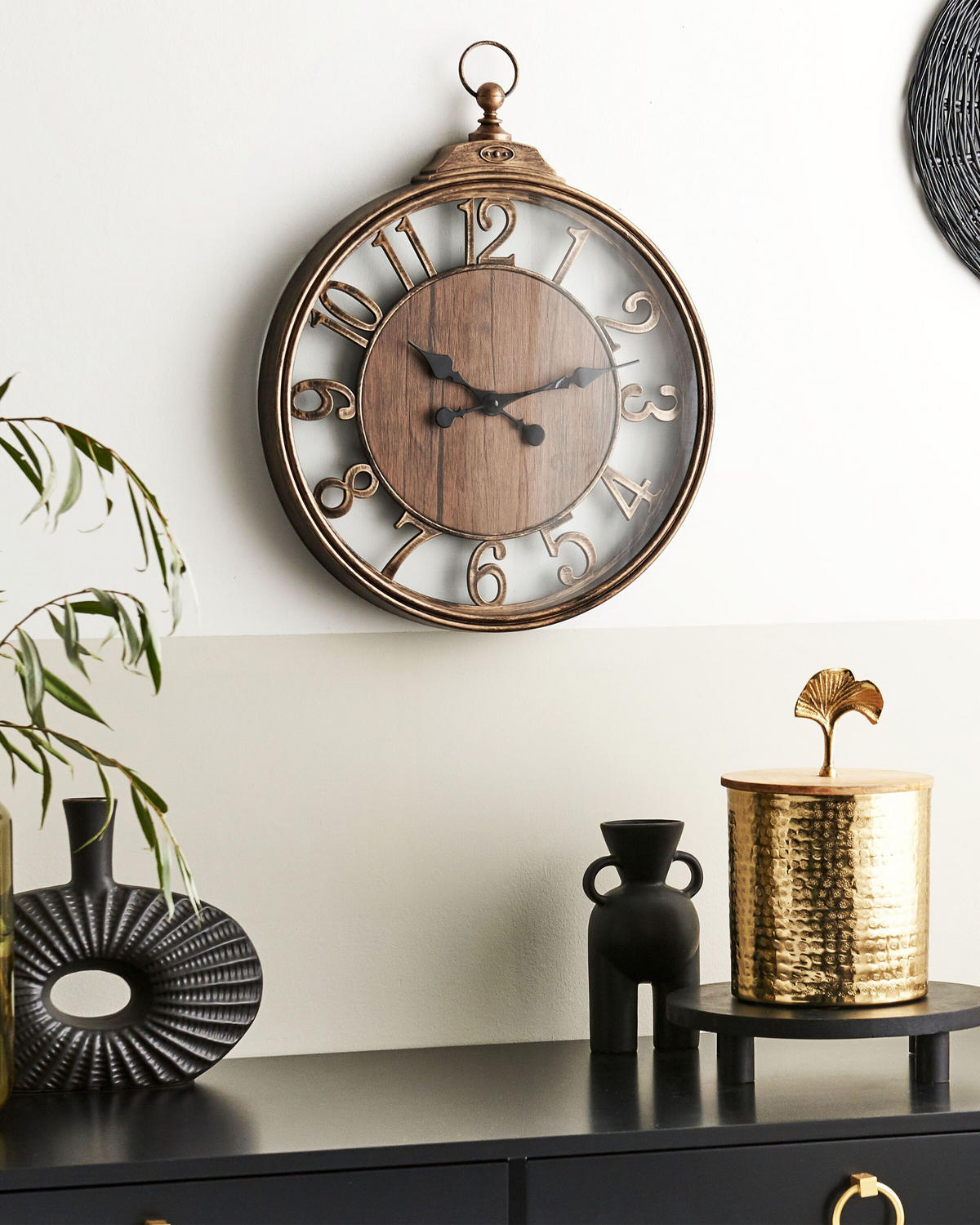 WANDUHR Kunststoff braun Alcoba - Braun, Kunststoff (40/52/5cm) - Beliani