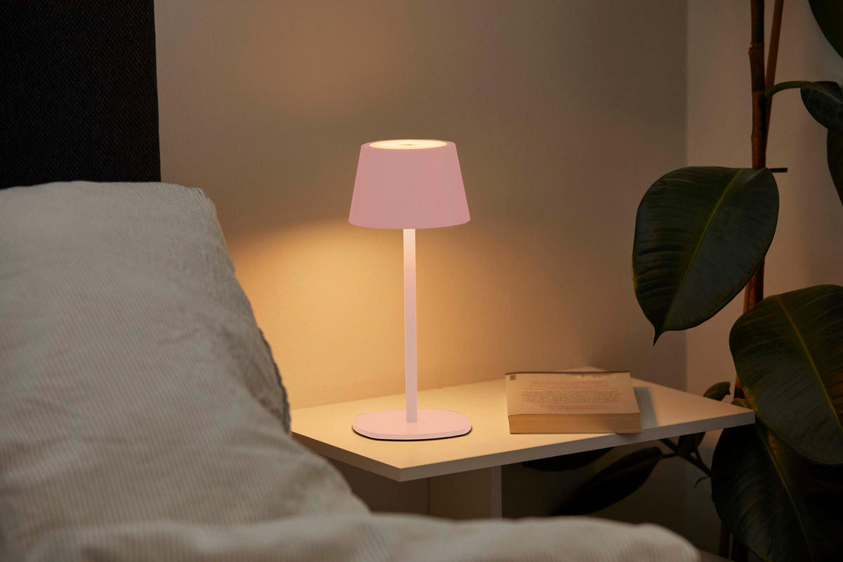 LED-TISCHLAMPE 3 in 1 Pink max. 45cm hoch - Rosa, Metall (11/11/45cm) - Northpoint