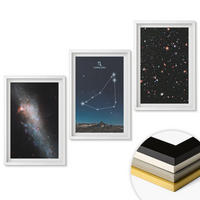 WANDBILDER 3er-Set - 40x60 cm Weißer Rahmen - Galaxie im Sternbild Steinbock - Weiß, Kunststoff (40/60cm) - ArtPrintCave