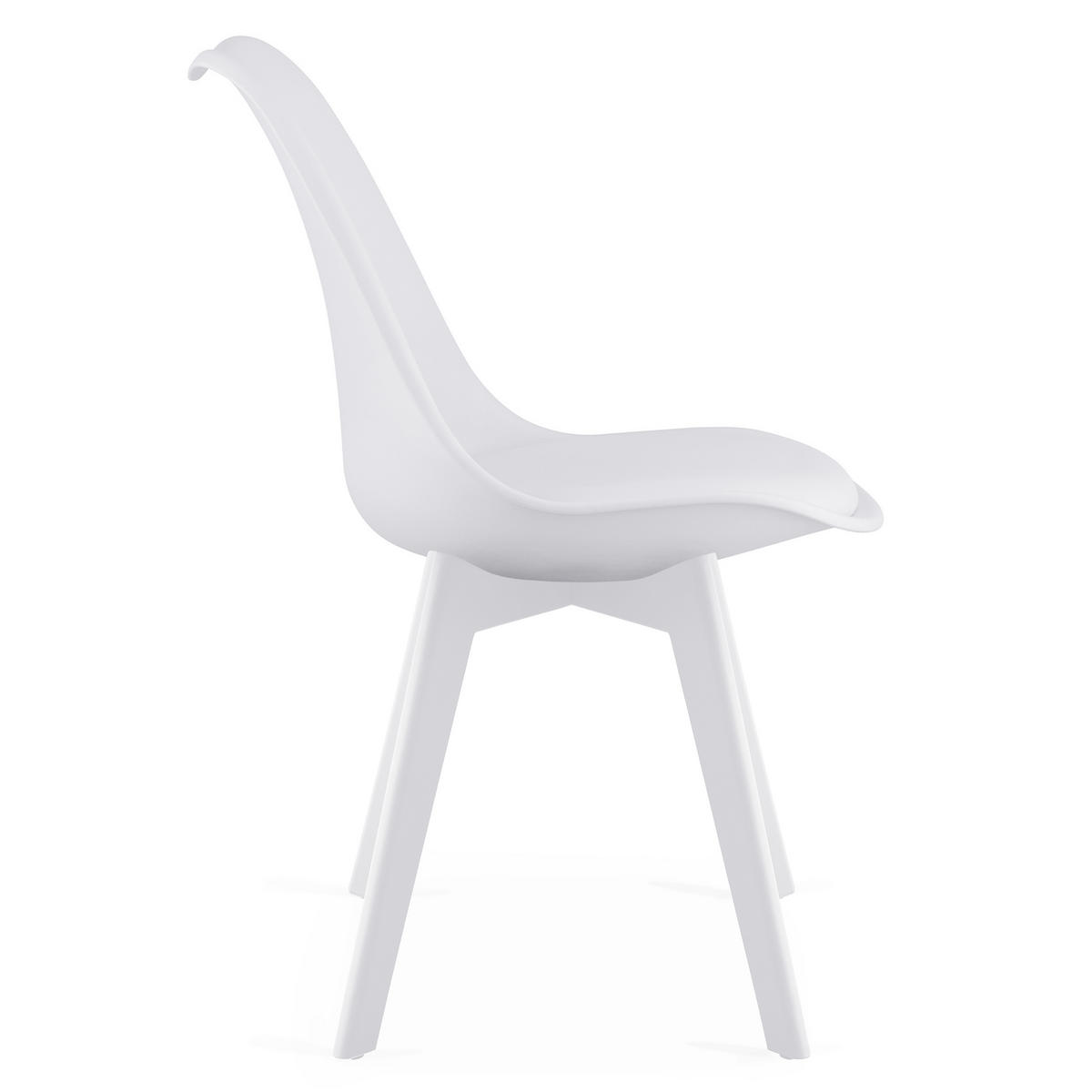 ESSZIMMERSTUHL RIKX weißer Sitz, weiße Beine - Weiß, Kunststoff (49/82/43cm) - Valora