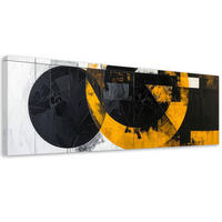 LEINWANDBILD 3D und geometrisch 150x50cm - Gelb, Textil (150/50cm) - Feeby