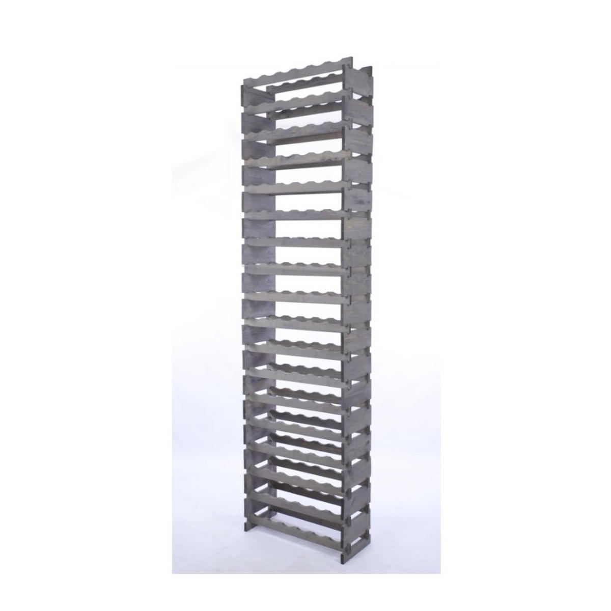 WEINREGAL VINOTECA FLEX PRO HxBxT 247x65x28cm 108 Flaschen auf 18 Ebenen Grau - Grau, Holz (65/247/28cm) - PROREGAL