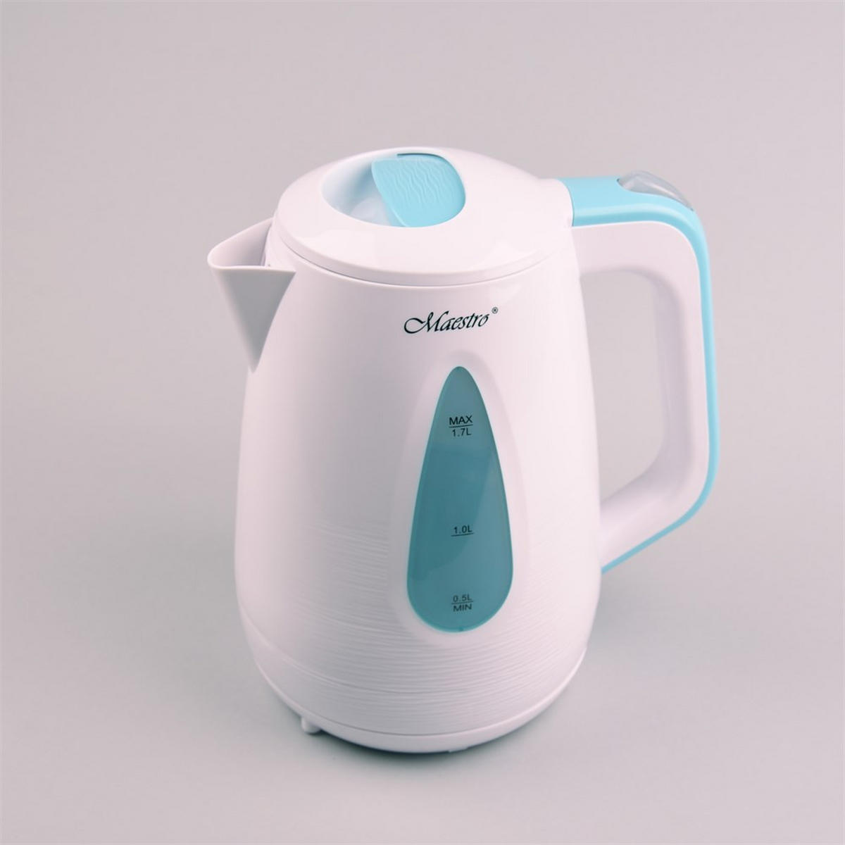 WASSERKOCHER ELEKTRISCH Weiß 22/16/24 cm MR031BLUE - Weiß, Kunststoff (16/24/22cm) - Maestro 