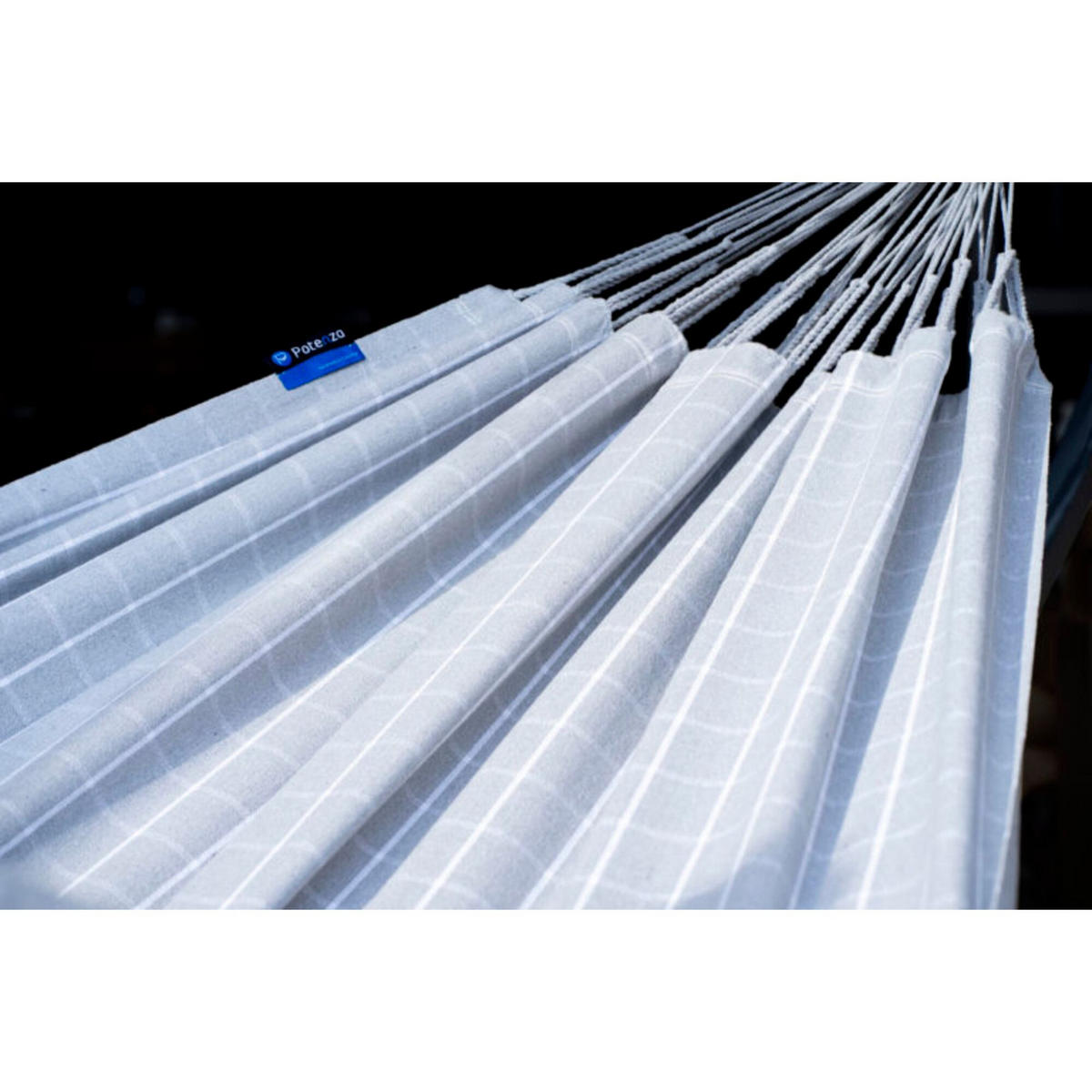 HÄNGEMATTE mit Verzinktem Gestell, 2 Personen, XXL, 200 kg, Metall, Catargo Grau, einfache Montage - Grau, Metall (370/130/120cm) - Potenza
