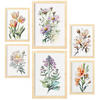 POSTER Set Mit 6 Blumenstrauß Größe A3 & A4 Rahmen aus hellem Holz - Beige, Papier (29.7/1cm) - Nacnic
