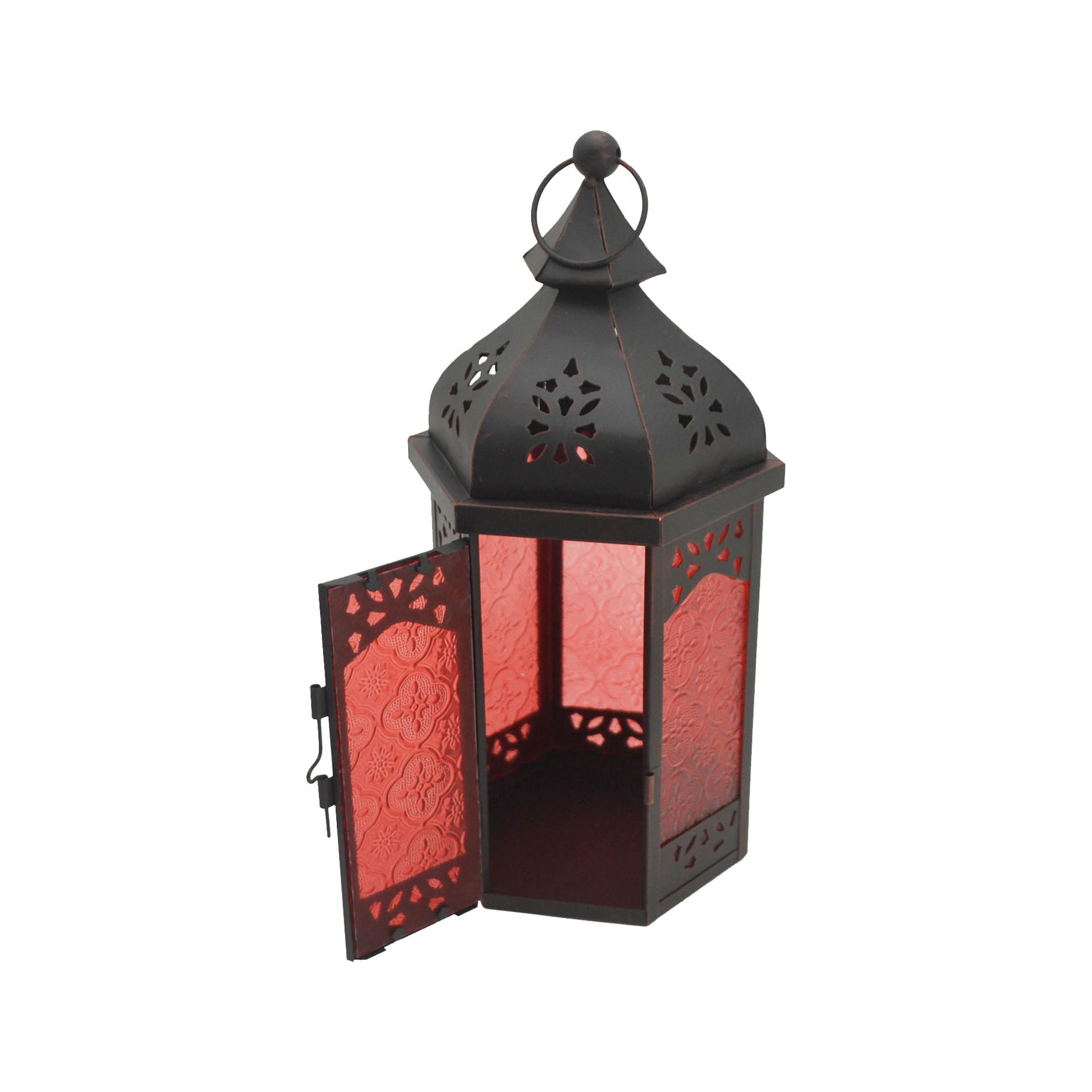 DEKORATIVE LATERNE Rot 14/16/32 cm - Rot, Metall (14/32/16cm) - Mobili Rebecca