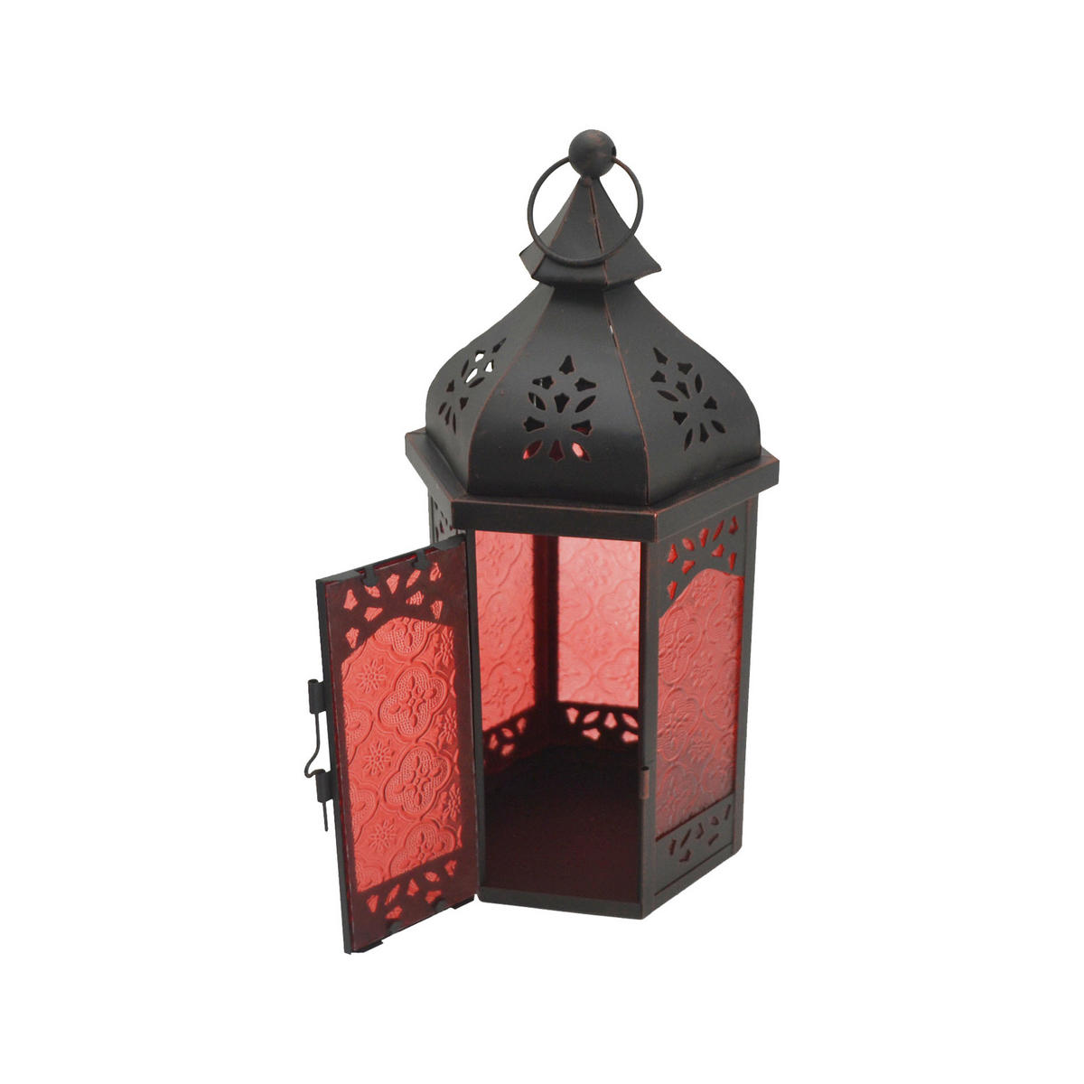 DEKORATIVE LATERNE Rot 14/16/32 cm - Rot, Metall (14/32/16cm) - Mobili Rebecca