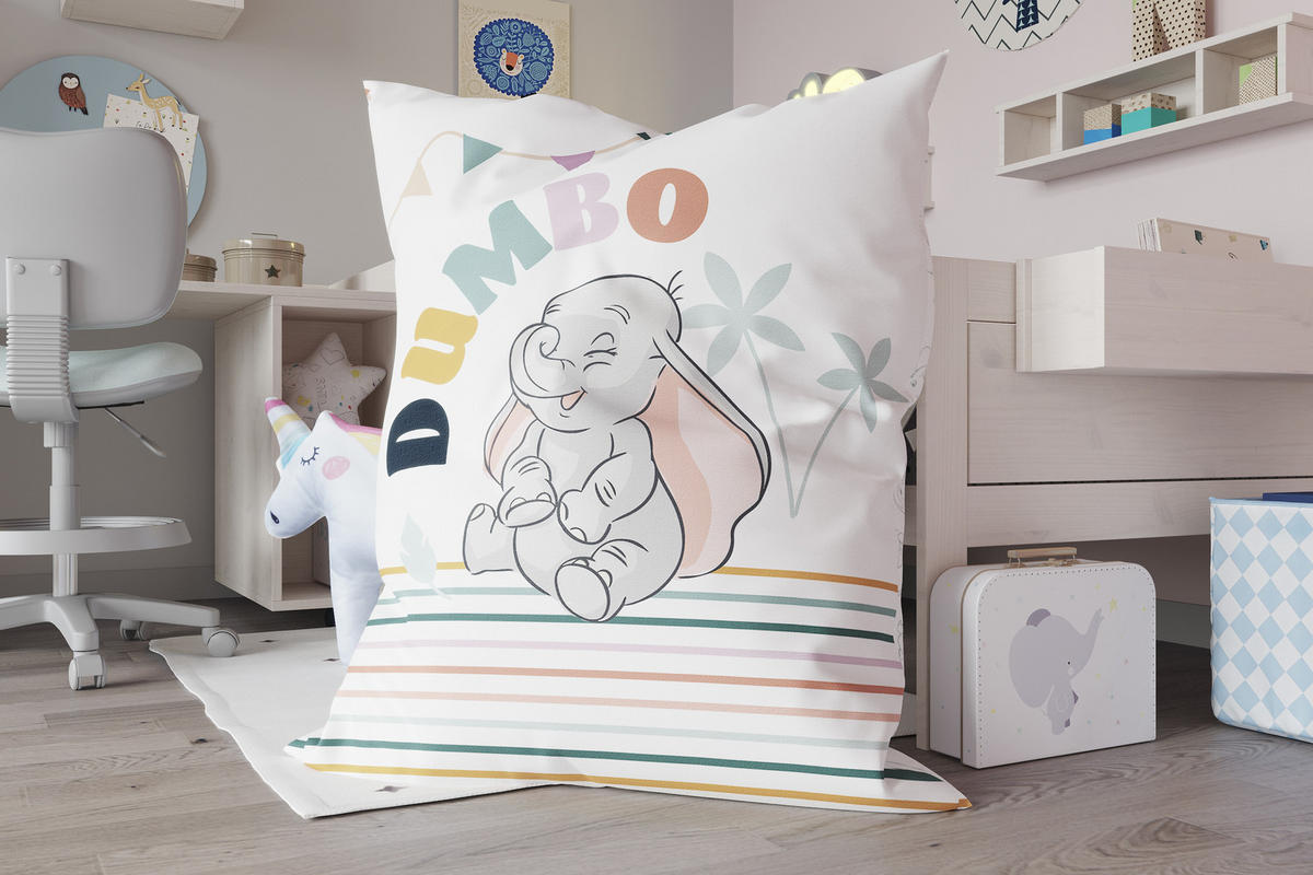 KINDER-SITZSACK - Dumbo - Multicolor/Weiß, Textil (100/25/135cm) - Green Bean