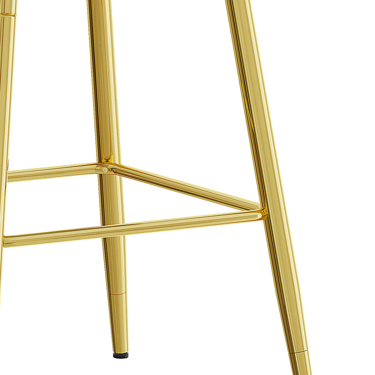 BARHOCKER 2er-Set 100 cm PU-Leder Schwarz mit Metallgestell Goldfarben - Goldfarben, Metall (45/100/42cm) - Meubliv