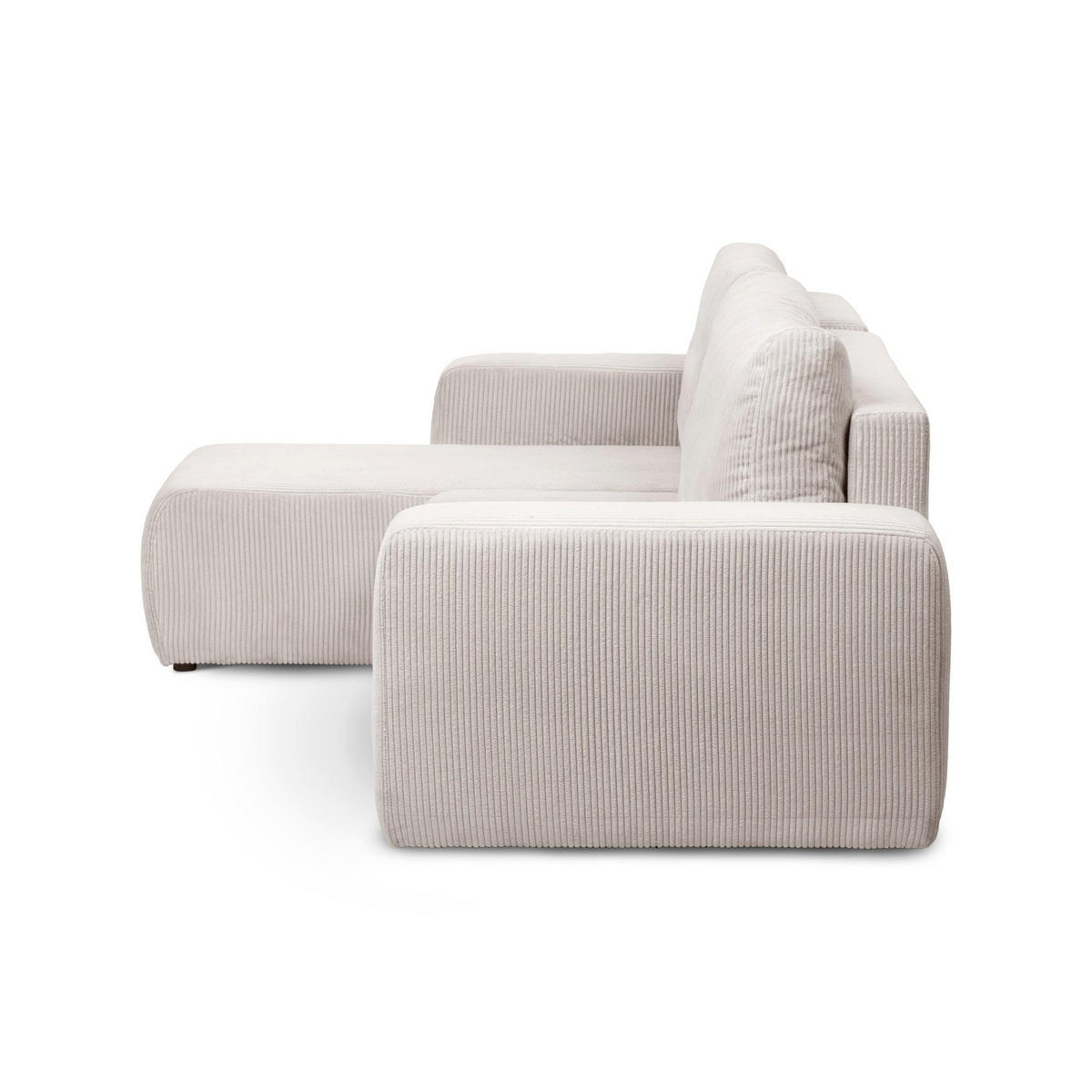 ECKSOFA Kingi Weiß - Weiß, Textil (244/83/142cm) - Pillovely