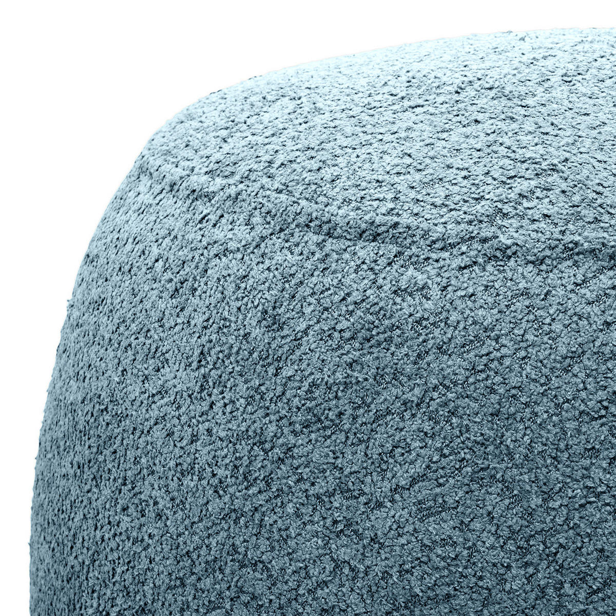 POLSTERHOCKER - Schwarz/Hellblau, Kunststoff/Textil (59/45/59cm) - home24