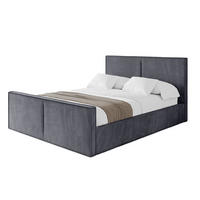POLSTERBETT mit Bettkasten, Fußteil und Lattenrost, Boxbett ohne Matratze - EMMI-Z 180x200 Dunkelgrau - Dunkelgrau, Holzwerkstoff/Textil (180/200cm) - ALTDECOR