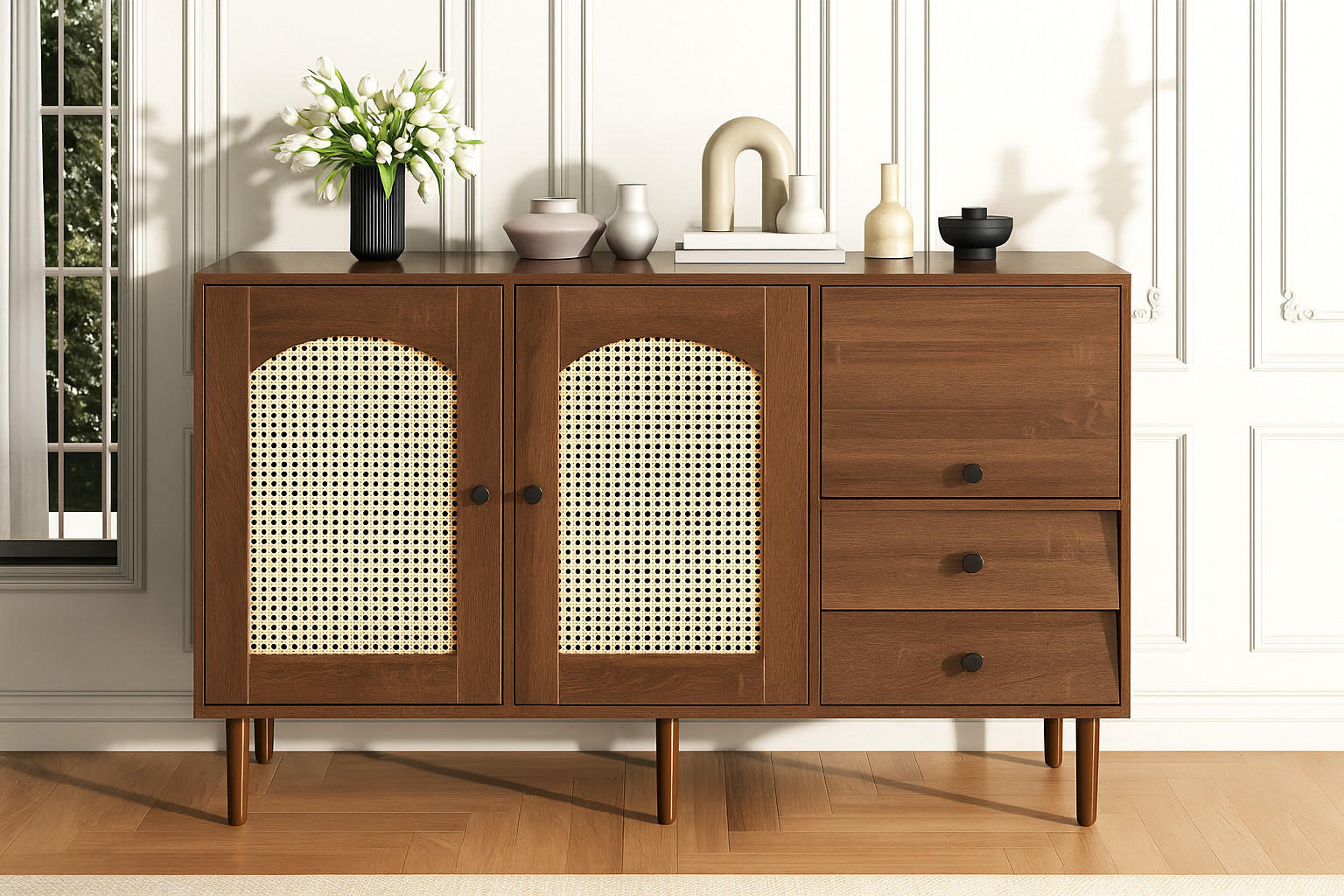 SIDEBOARD braun 130/40/75.5 cm - Braun, Holzwerkstoff (130/75.5/30cm) - Urban Meuble