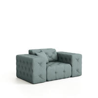 SESSEL Chantal - Salbeigrün, Holzwerkstoff/Textil (121/78/96cm) - Fun Möbel