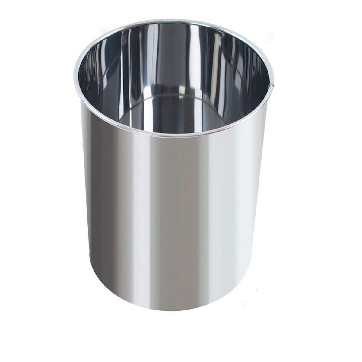 PAPIERKORB Stillvoll Metall 15 Liter 30,5x25,5 cm Edelstahl - Edelstahlfarben, Metall (25.5/32.5/25.5cm) - PROREGAL