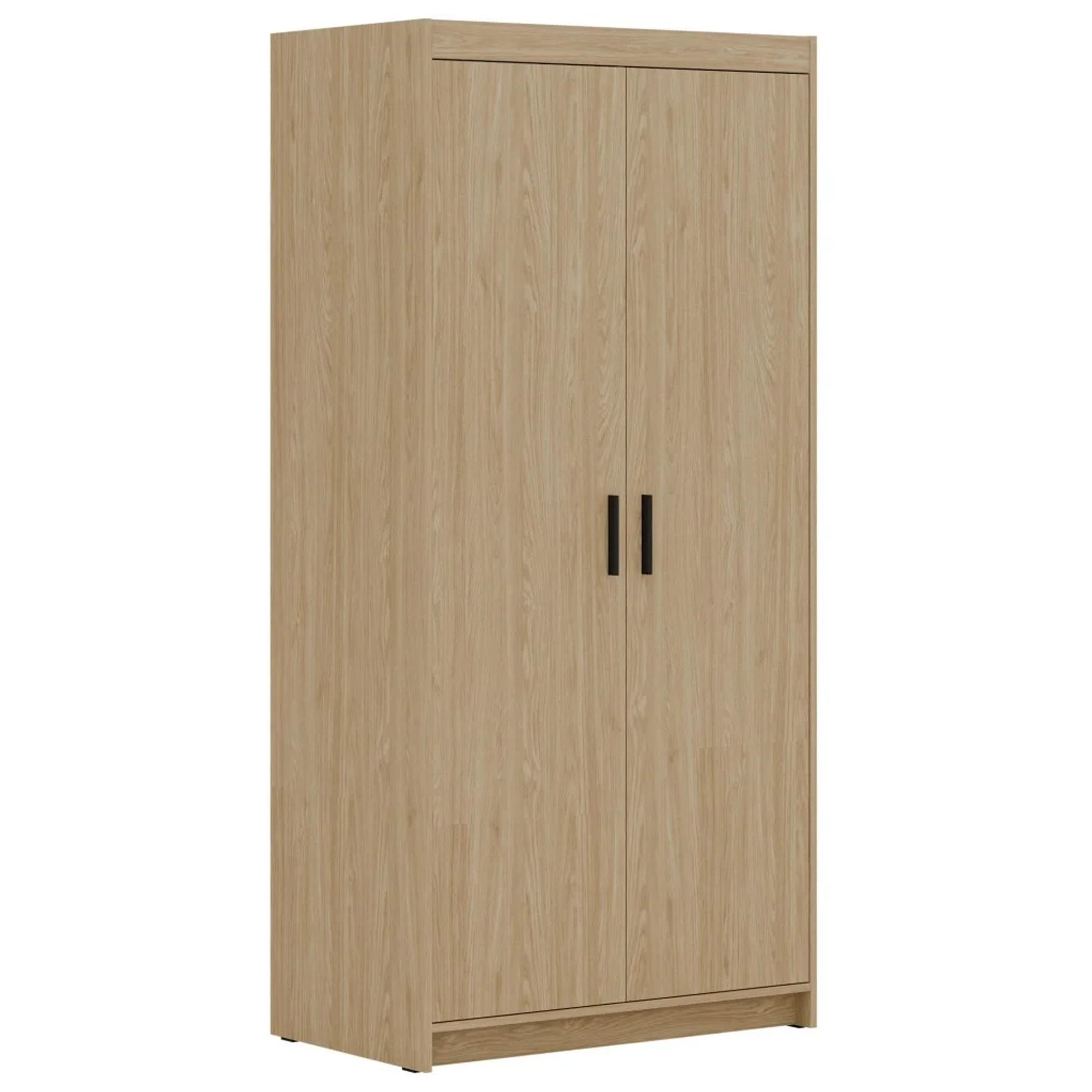 Beautysofa Drehtürenschrank Eiche 90x190x53 cm