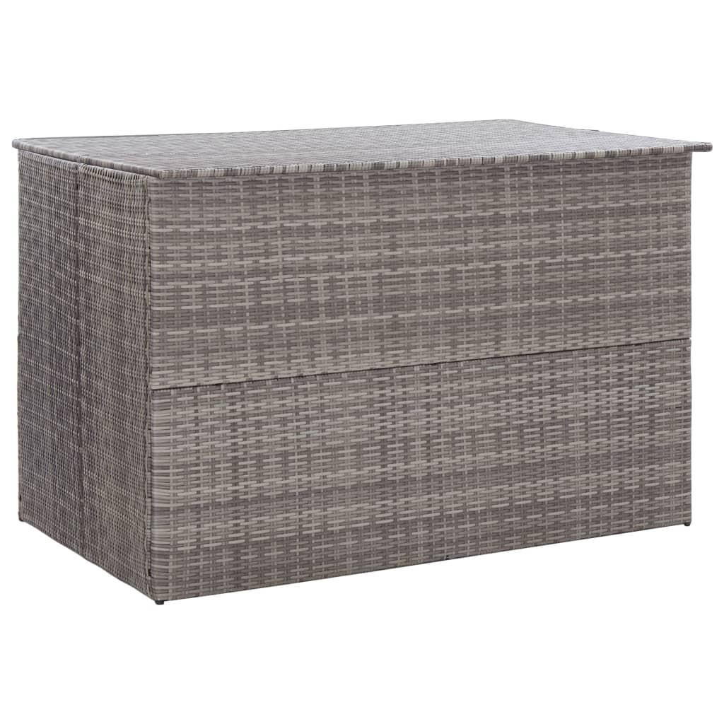 GARDEN-AUFLAGENBOX Grau 150x100x100 cm Poly Rattan - Grau, Kunststoff (150/100/100cm) - furnicato