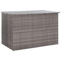 GARDEN-AUFLAGENBOX Grau 150x100x100 cm Poly Rattan - Grau, Kunststoff (150/100/100cm) - furnicato