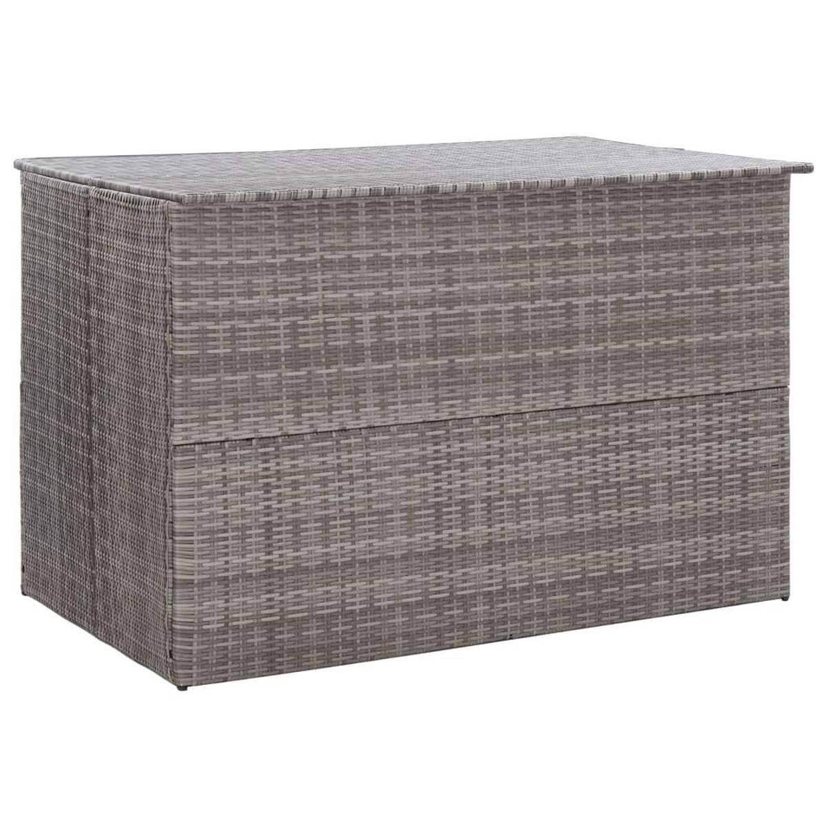 GARDEN-AUFLAGENBOX Grau 150x100x100 cm Poly Rattan - Grau, Kunststoff (150/100/100cm) - furnicato