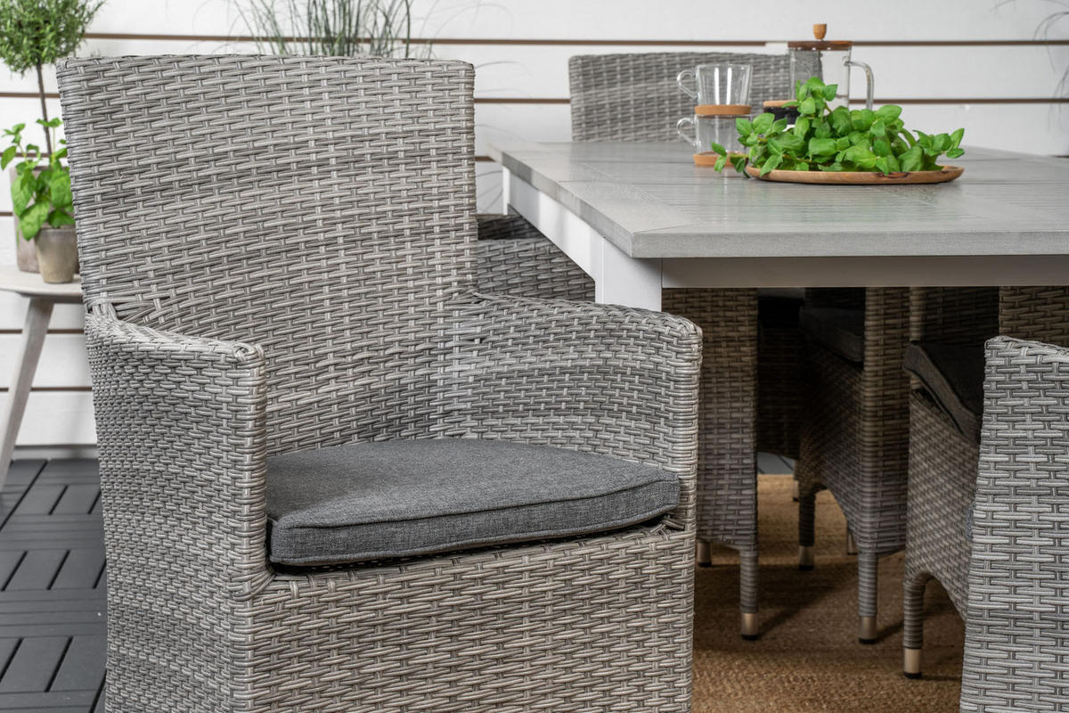 GARTENSTUHL 2er Set Grau - Grau, Holzwerkstoff (58/92/65cm) - ebuy24