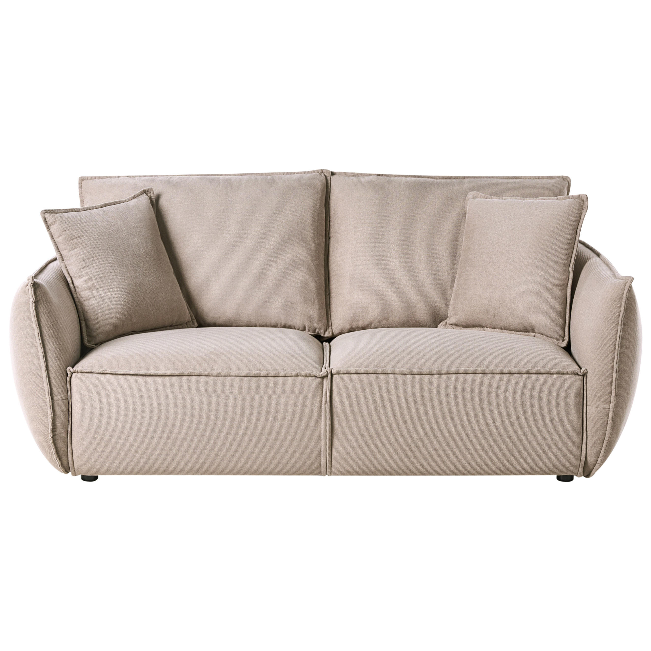 3-SITZER-SOFA Stoff Taupe Kunes - Taupe, Textil (190/82/92cm) - Beliani