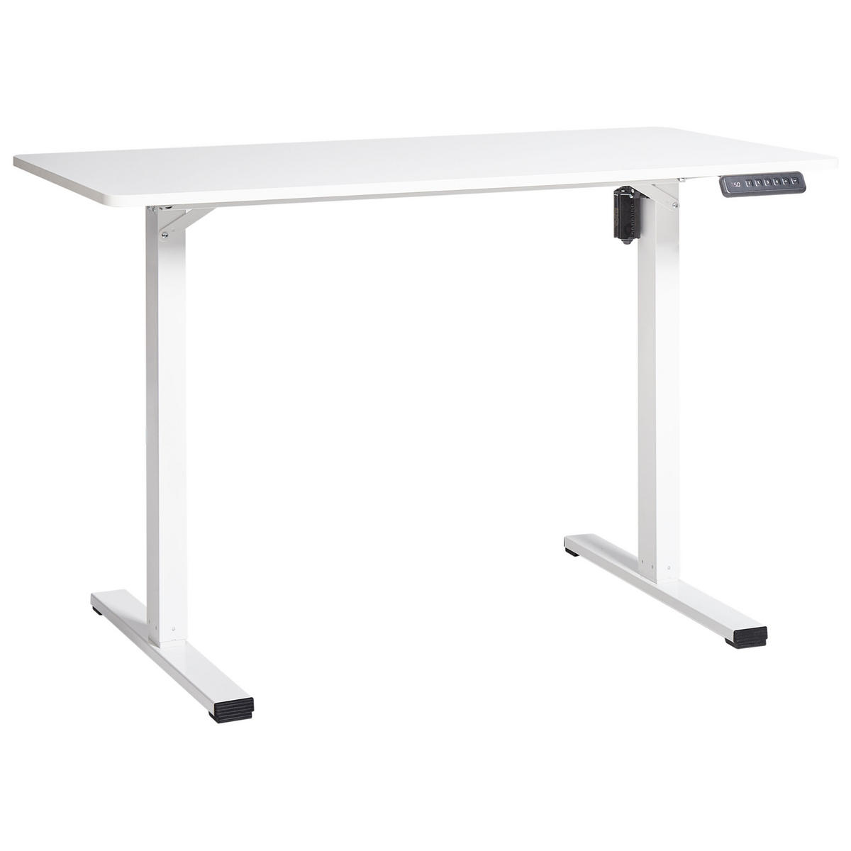 SCHREIBTISCH elektrisch höhenverstellbar 120/60 cm Weiß Tavares - Weiß, Holzwerkstoff/Metall (60/120/75cm) - Beliani