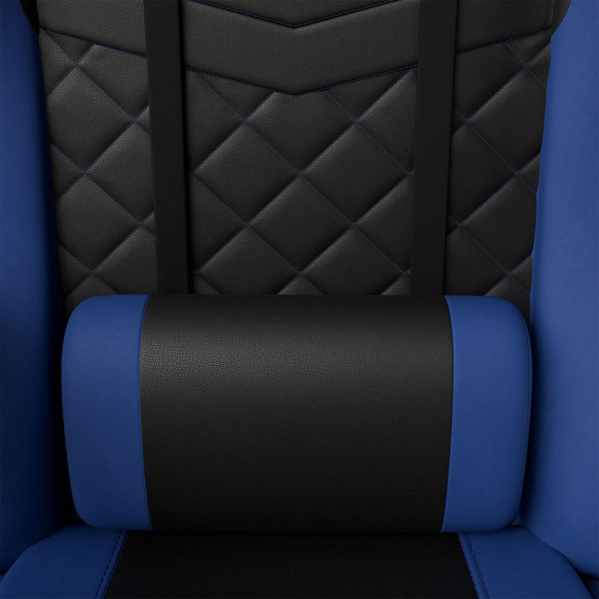 GAMINGSTUHL HyperSeat schwarz/blau - Blau, Kunststoff (63/131/121cm) - Juskys